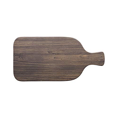 Supreme Housewares Gourmet Art Natural Teak Melamine 15.75 Inch Serving Paddle Board/Breadboard/Cracker and Food Server Platter/Serving Tray for Display, Decorations, and Cheese Lovers