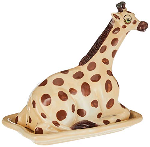 Blue Sky Clayworks Clayworks 7.75"X5"X6.75" Giraffe Butter Dish