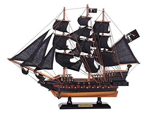 Hampton Iron HANDCRAFTED NAUTICAL D√âCOR Wooden Blackbeard's Queen Anne's Revenge Black Sails Limited Model Pirate Ship