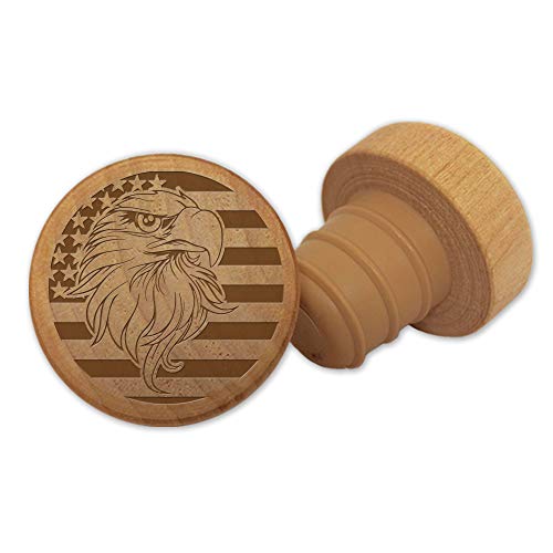 Tangico 99138 Eagle Flag Wine Stopper, Wood