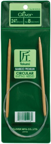 Clover 3016/24-06 Takumi Bamboo Circular 24-Inch Knitting Needles, Size 6
