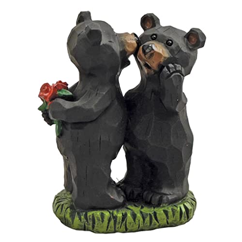 Lipco Black Bear Couple in Love Figurine, 4-inches