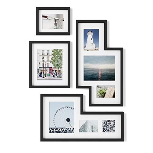 Umbra Mingle Gallery Collage Picture Frame Set, Black