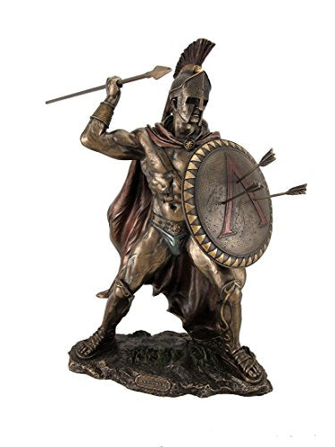 Unicorn Studios WU76534B4 King Leonidas Greek Warrior of Sparta - Bronze
