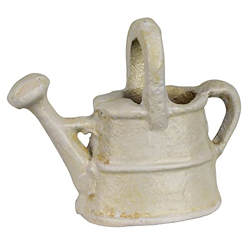 HomArt 3602-6 Watering Can, 3.5-inch Length, Cast Iron, White