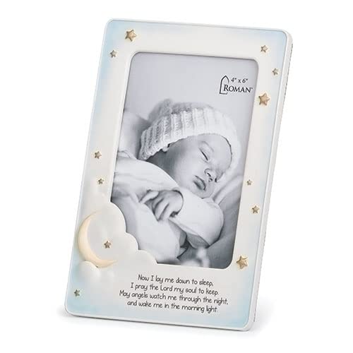 Roman Giftware Inc., Children's Gifts, New Baby, 8" H Sweet Dreams Frame 4X6 ,Religious, Inspirational, Durable (7x1x5)