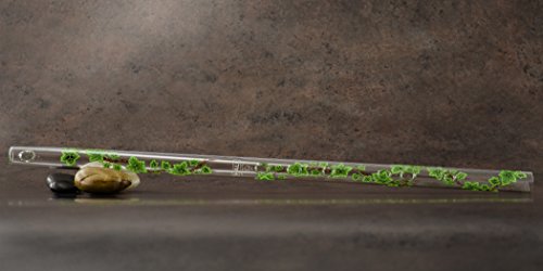 Hall Crystal Flutes 12104 - Inline Glass Flute in Eb - Green Ivy