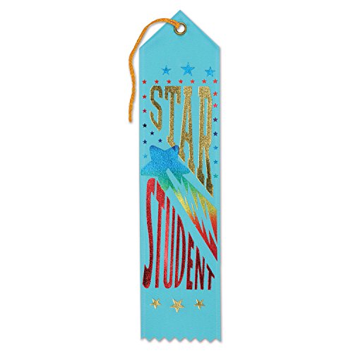 Beistle Star Student Ribbon Award, Multicolor - 1pack