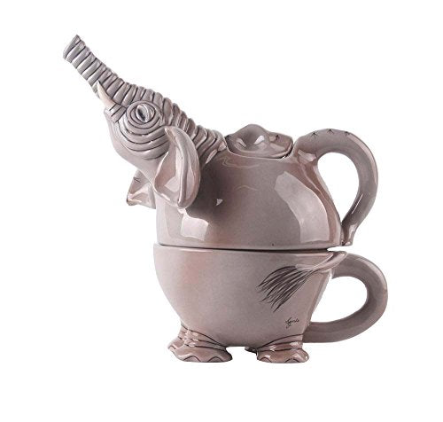 Blue Sky Clayworks Clayworks 9"X5.25"X7.75 Elephant Tea for One
