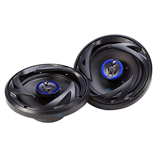 Maxxsonics Autotek ATS5768CX 5x7/6x8 Inch Coaxial Speakers (Black and Blue, Pair) - 250 Watt Max, 2 Way, Voice Coil, Neo-Mylar Soft Dome Tweeter, Pair of 2 Car Speakers