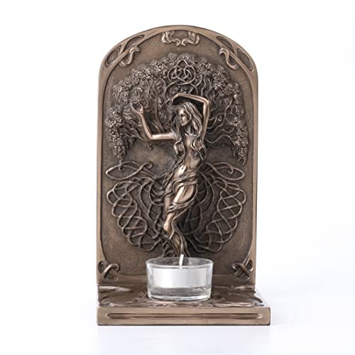 Unicorn Studio Earth Life Magic Tree of Life Tealight Candle Holder by Selina Fenech Cold Cast Resin Antique Bronze Finish
