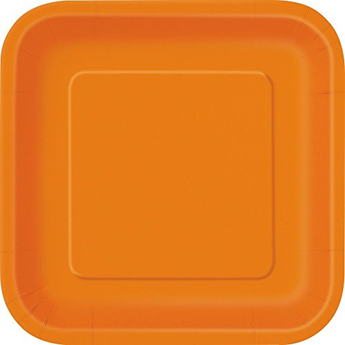 Unique Industries Party Tableware, 9", Orange