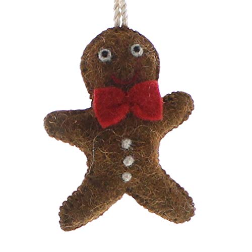 HomArt 98003-0 Felt Gingerbread Man Ornament, 4-inch Height, Felt