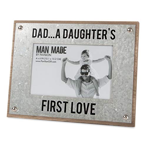 Pavilion - Dad. A Daughter's First Love - Wood and Metal 4x6 Picture Frame