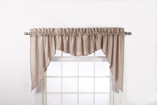 Belle Maison Stylemaster Renaissance Home Fashion Emery 3-Piece Lined Swag Set, 116-Inch by 63-Inch, Taupe
