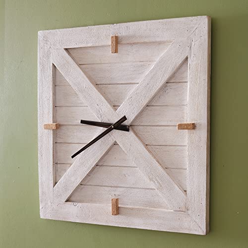 CTW Colonial Tin Works 510541 Barn Wood Wall Clock, 25-inch Square