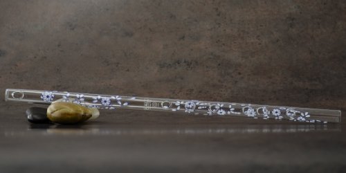 Hall Crystal Flutes 11716 - Inline Glass Flute in G - Blue Delft