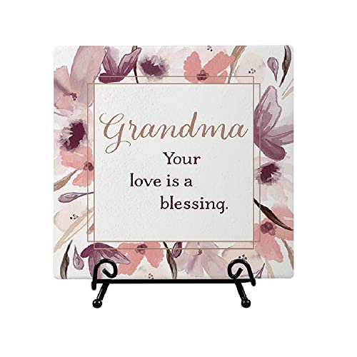 Carson Casron 24663 Grandma Easel Plaque, 6-inch Square, Ceramic