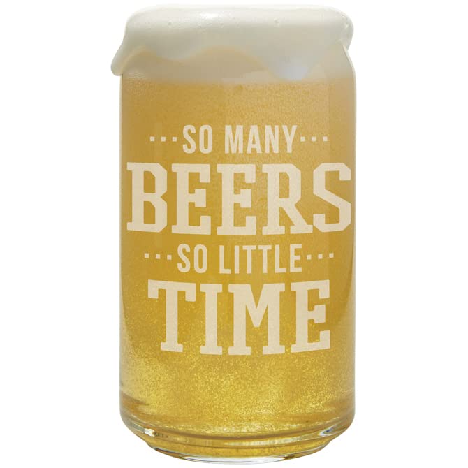 Carson Homes 24340 So Many Beers Can Glass, 15 ounce