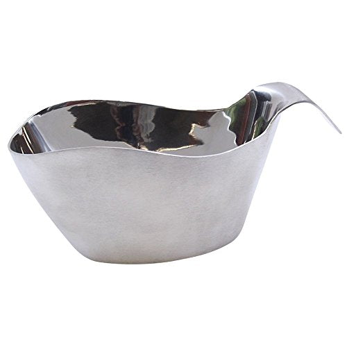 Tablecraft5 oz Stainless Steel Stackable Gravy Boat - 45L x 2 1/4"W x 2"H