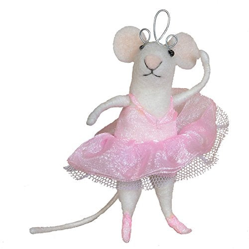 HomArt Felt Ballerina Mouse Ornament