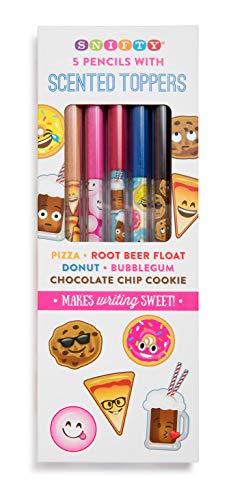 Snifty Scented Pencil Toppers with Emoji Themed Pencils (5 Pack)