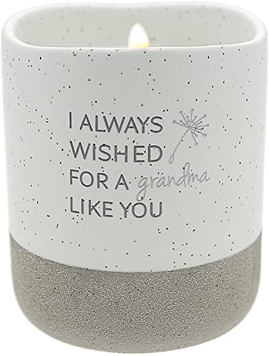 Pavilion - I Always Wished for A Grandma Like You - 10-Ounce Surprise Hidden Message Natural Soy Wax Candle Cotton Scented, 1 Count (Pack of 1), 3.5‚Äù x 4‚Äù