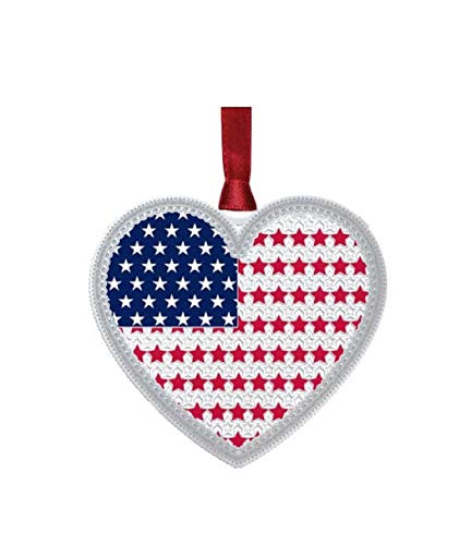 Beacon Design 62480 Heart America Flag Hanging Ornament