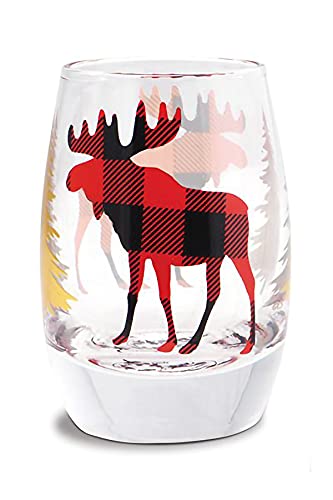 Cape Shore Mini Wine Shot Glasses - Moose Christmas Birthday Gifts for Office Coworker and Best Friend