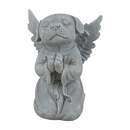 Comfy Hour Praying Dog Angel 8" Figurine, Garden Decorations, Statue, Outdoor, Polyresin