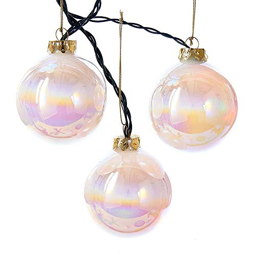 Kurt Adler UL1911 80MM LED Glass Ball Light Set, 6 Light