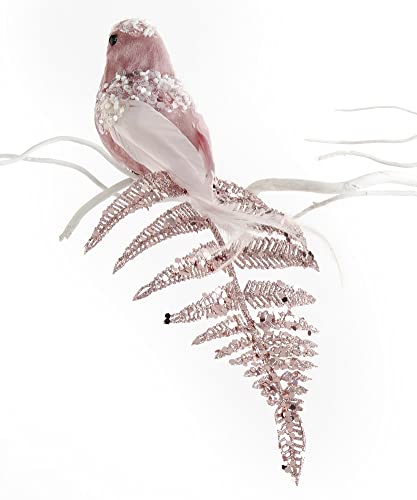 Giftcraft 682172 Christmas Bird Clip-On Ornament with Feathers, 3.15 inch, Foam, Plastic and Wire.