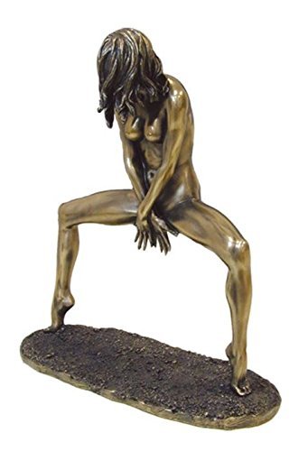 Unicorn Studio Bronzed Finish 9 Inch Nude Female Dancer with Legs Open Statue