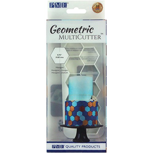 PME Cake Geometric Multicutter for Cake Design Hexagon, Small Size, 0.75 Inch