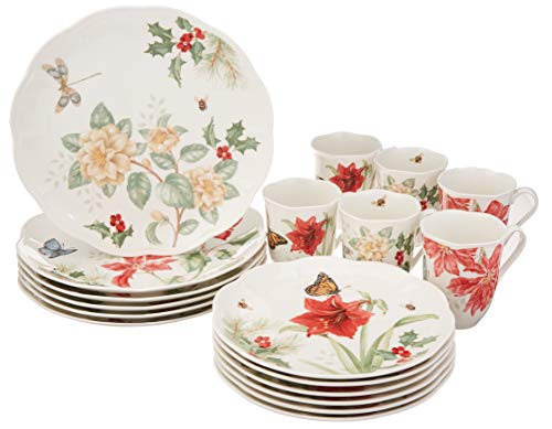 Lenox 880091 Butterfly Meadow Holiday Dinnerware Set, Multicolor