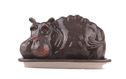Blue Sky Clayworks Clayworks 7.75‚Äö√Ñ√∫X5 X4.25 Hippo Butter Dish