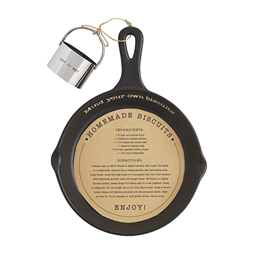 Mud Pie Homemade Biscuit Recipe and Skillet Set, Black