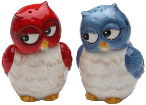Cosmos Gifts 10907 Owl Couple Salt and Pepper Set, 3-Inch