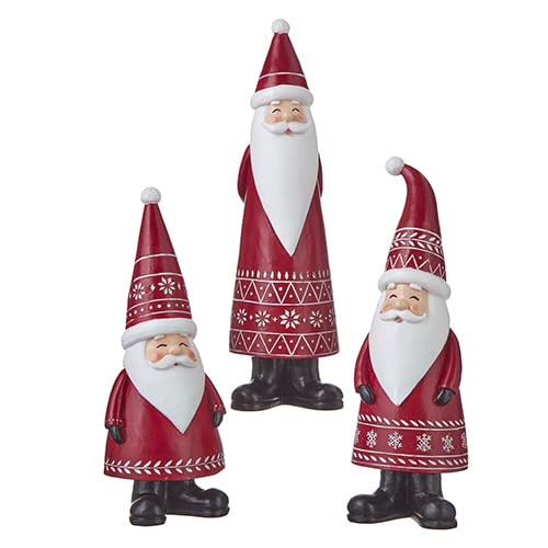 RAZ Imports 2022 Countryside Christmas 12" Santa Gnomes, Set of 3