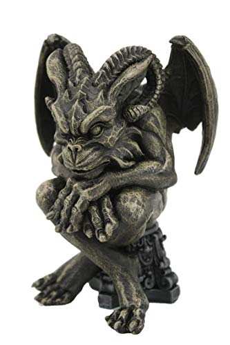 Pacific Trading Giftware 6" inches Gargoyle Resin Tabletop Statue Sculpture Figurine