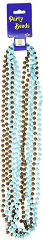 Beistle 6 Piece Blue and Brown Plastic Party Necklaces For Boy Baby Shower Gender Reveal Favors