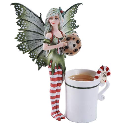 Pacific Trading Giftware Amy Brown Chrismas Cup Fairy Dragon Fantasy Art Figurine Collectible 5.75 inch