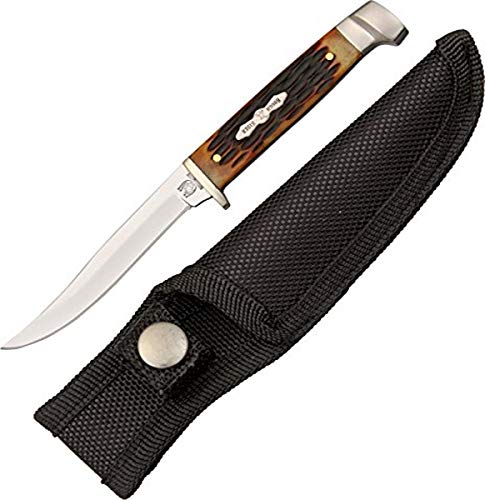 Blue Ridge Knives Rough Ryder Small Hunter Amber Bone