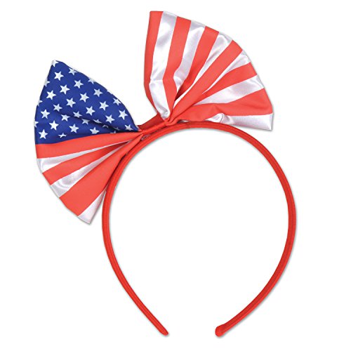 Beistle American Flag Bow Patriotic Headband | 1 Pc.