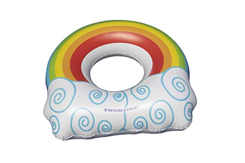 Swimline Inflatable Rainbow Swim Ring for Kids