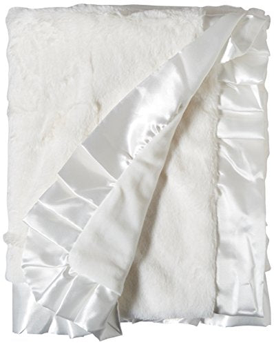 Birchwood Applesauce Satin Trimmed Baby Blanket, White