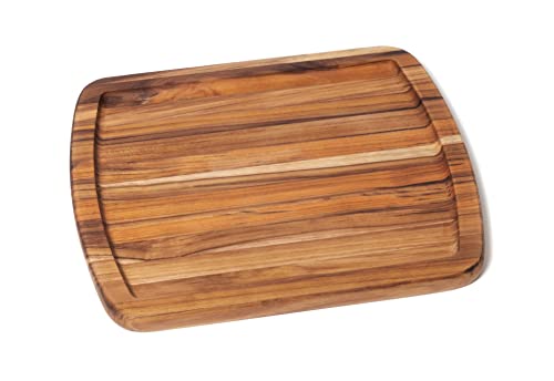 Lipper International 7223 Teak Wood Edge Grain Serving Platter, Small
