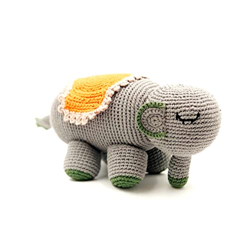 Pebble Fair Trade Handmade Crochet Cotton Elephant Grey‚Äö√Ñ¬∂