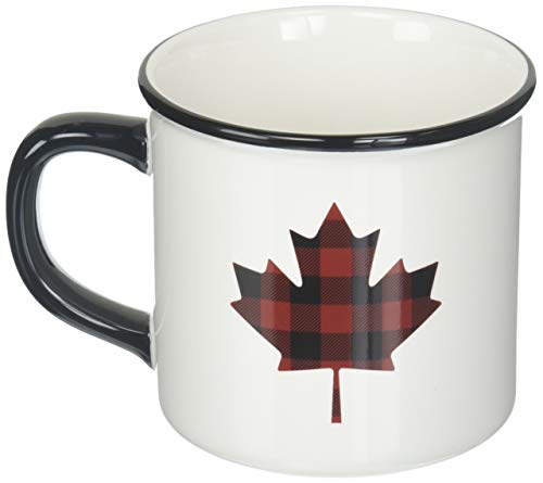 Abbott Collection  27-CN Plaid Maple Leaf Mug, 1 EA