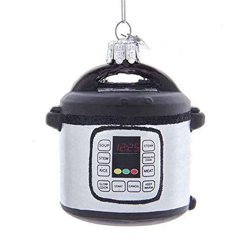 Kurt Adler NB1547 Noble Gem Crock Instant Pot Ornament, 3-inch High, Glass